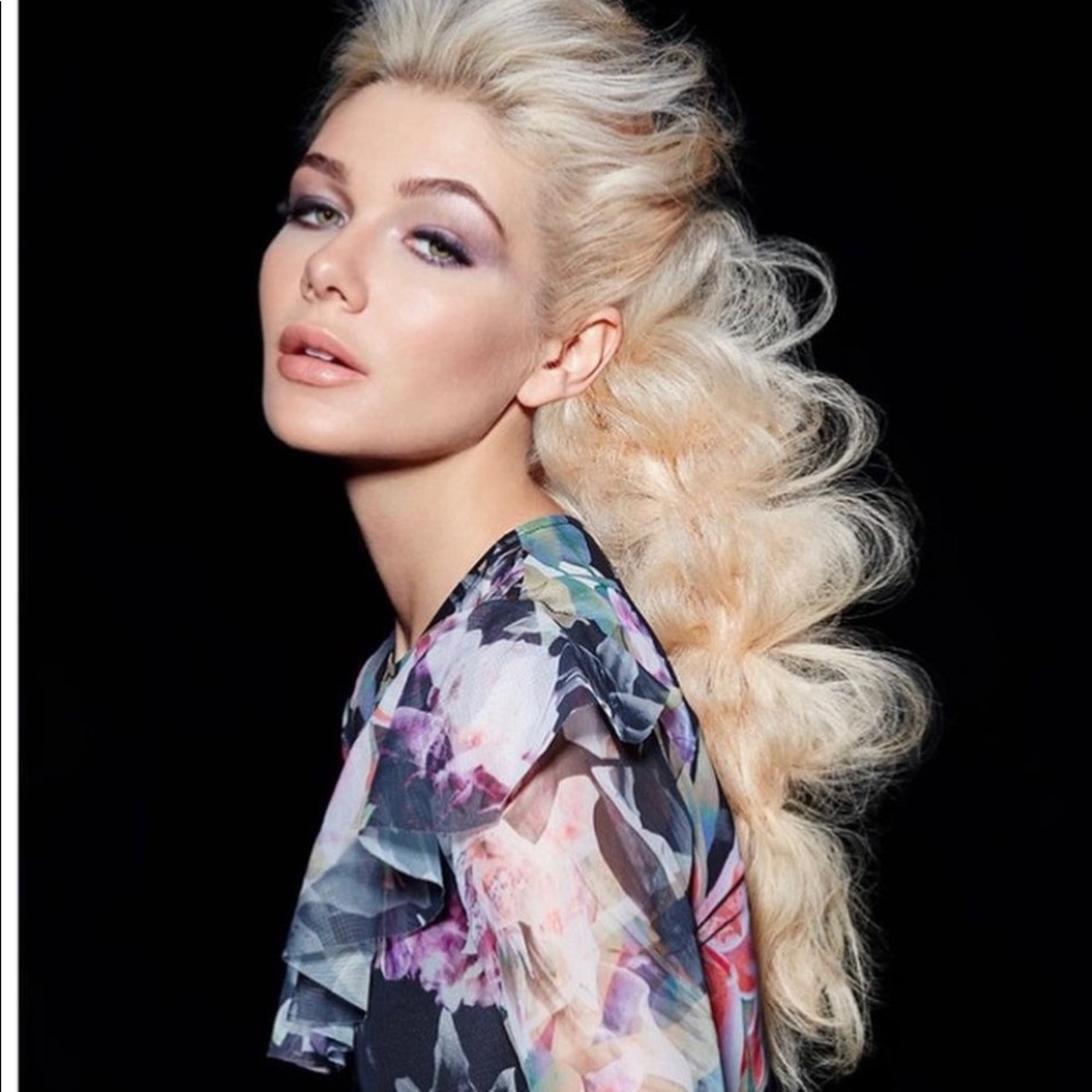 Top Shop sheer ruffle floral dress